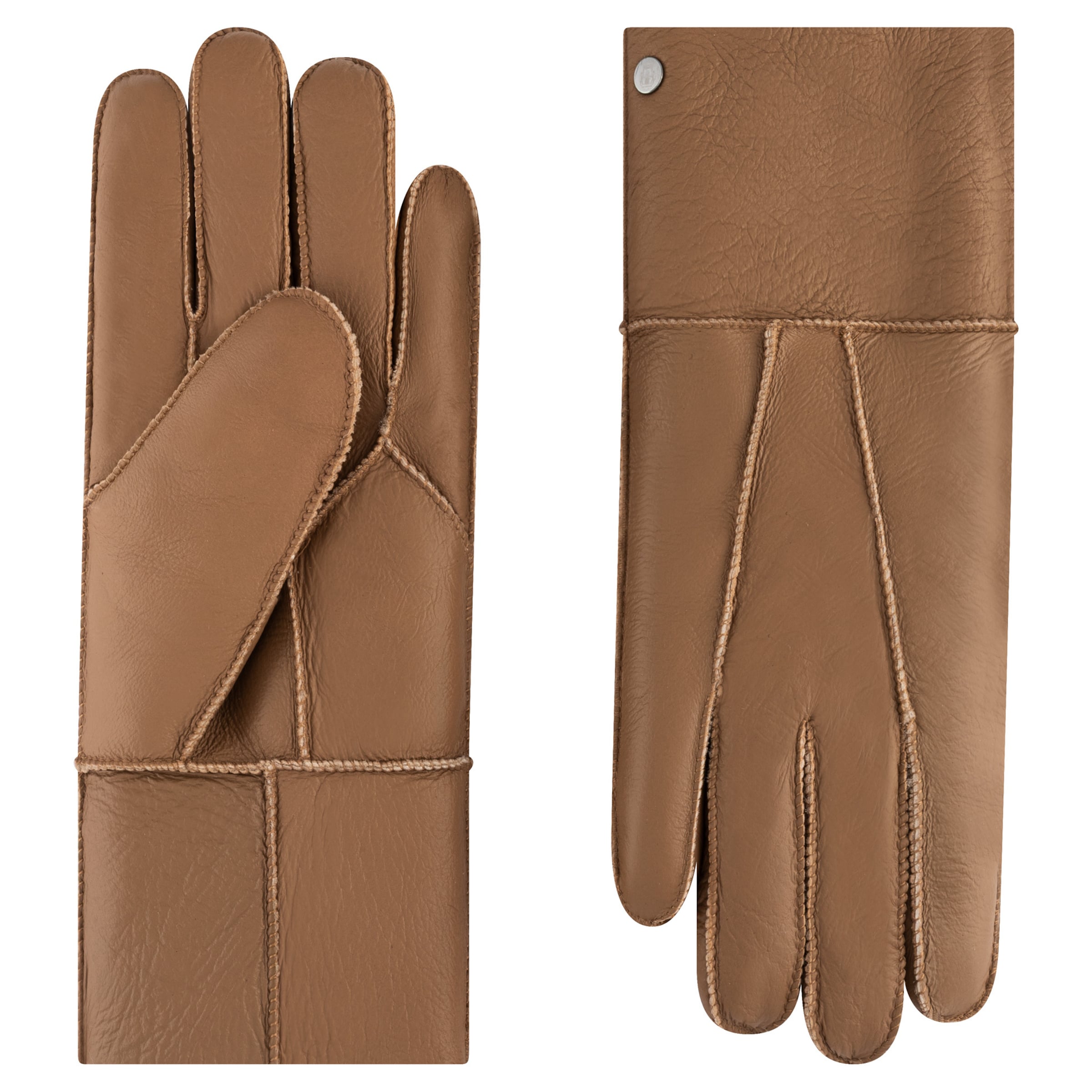 Roeckl Vingerhandschoenen 'ELSFJORD' in Beige: voorkant