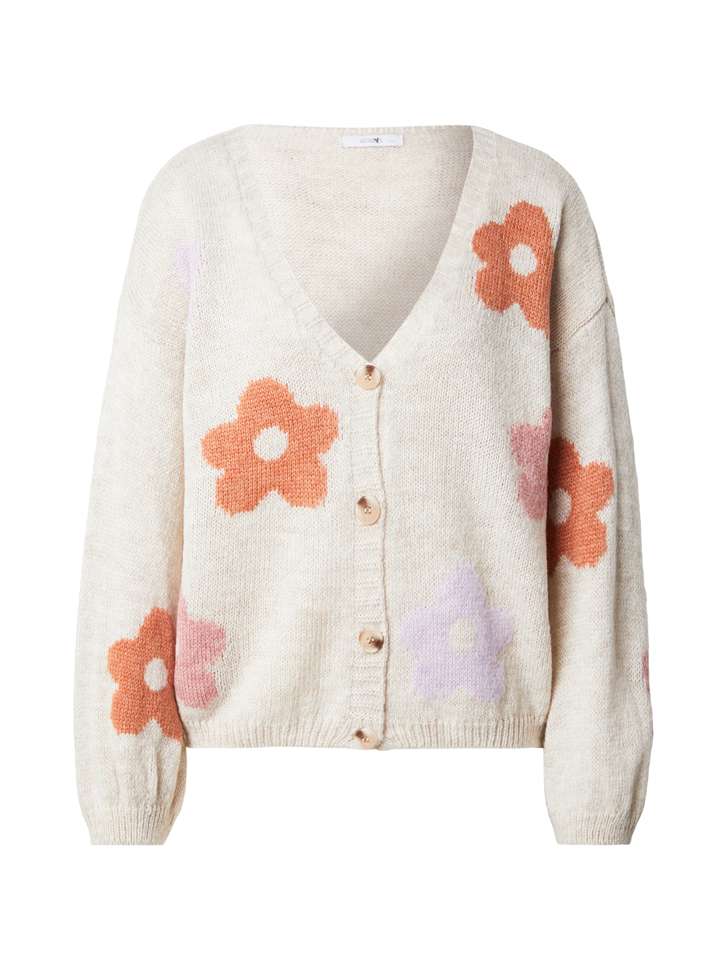 krém / világoslila / narancs / fáradt rózsaszín Hailys Kardigán 'Fl44ower', Termék nézet