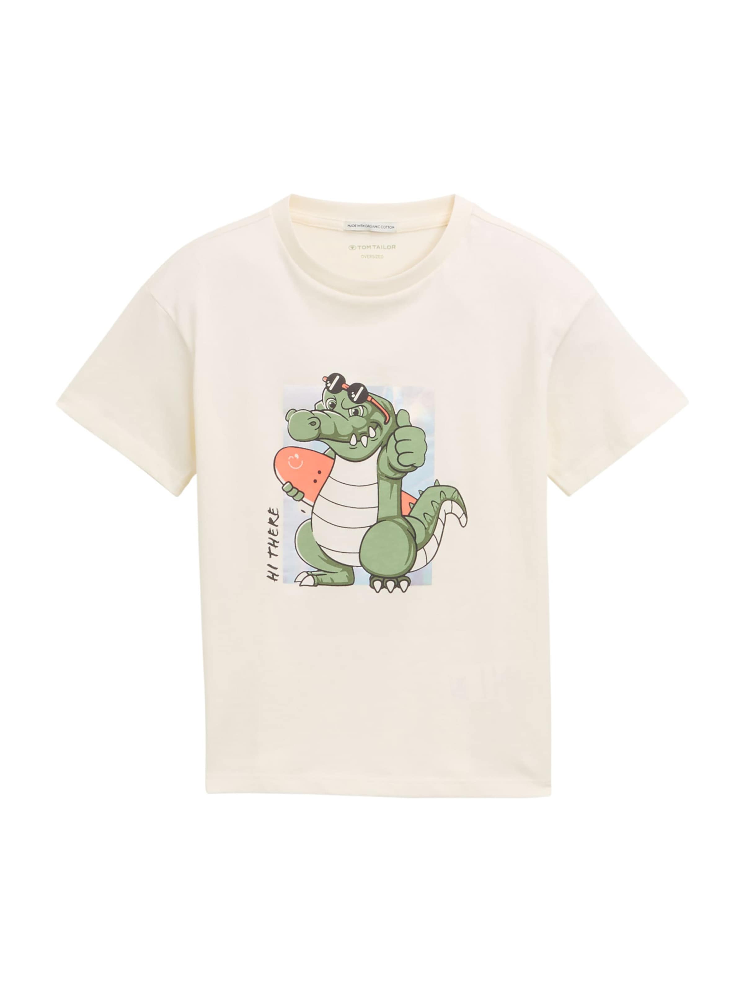 balts TOM TAILOR T-Krekls: no priekšpuses