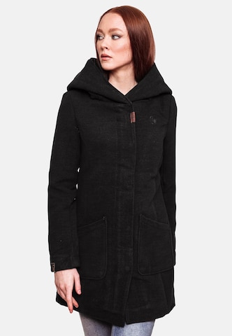 MARIKOO Between-Seasons Coat 'Maikoo' in Black: front