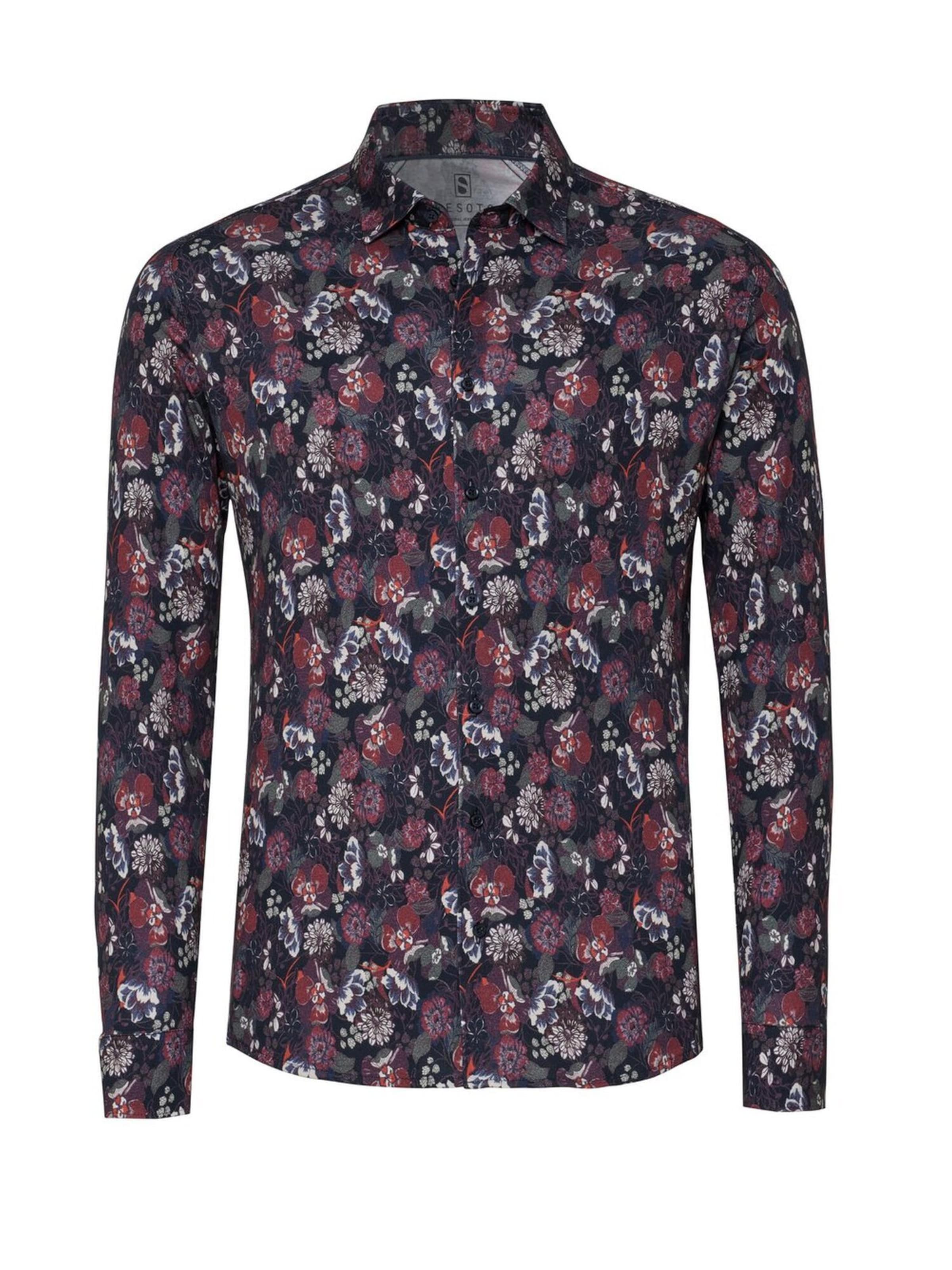 DESOTO Slim fit Overhemd in Rood: voorkant