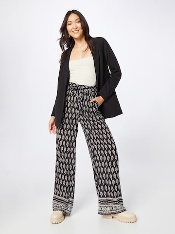 Lollys Laundry Wide leg Broek 'Rita' in Zwart