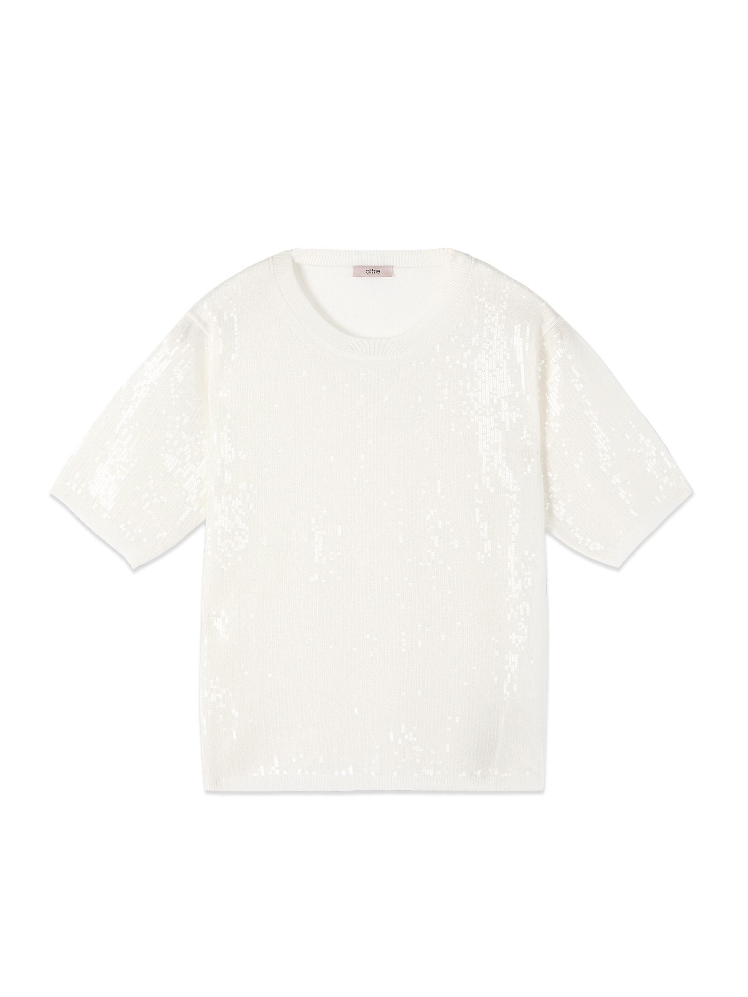 Pullover di oltre in bianco: frontale