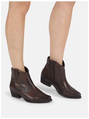 Felmini Wide Fit Cowboy Boots in Brown