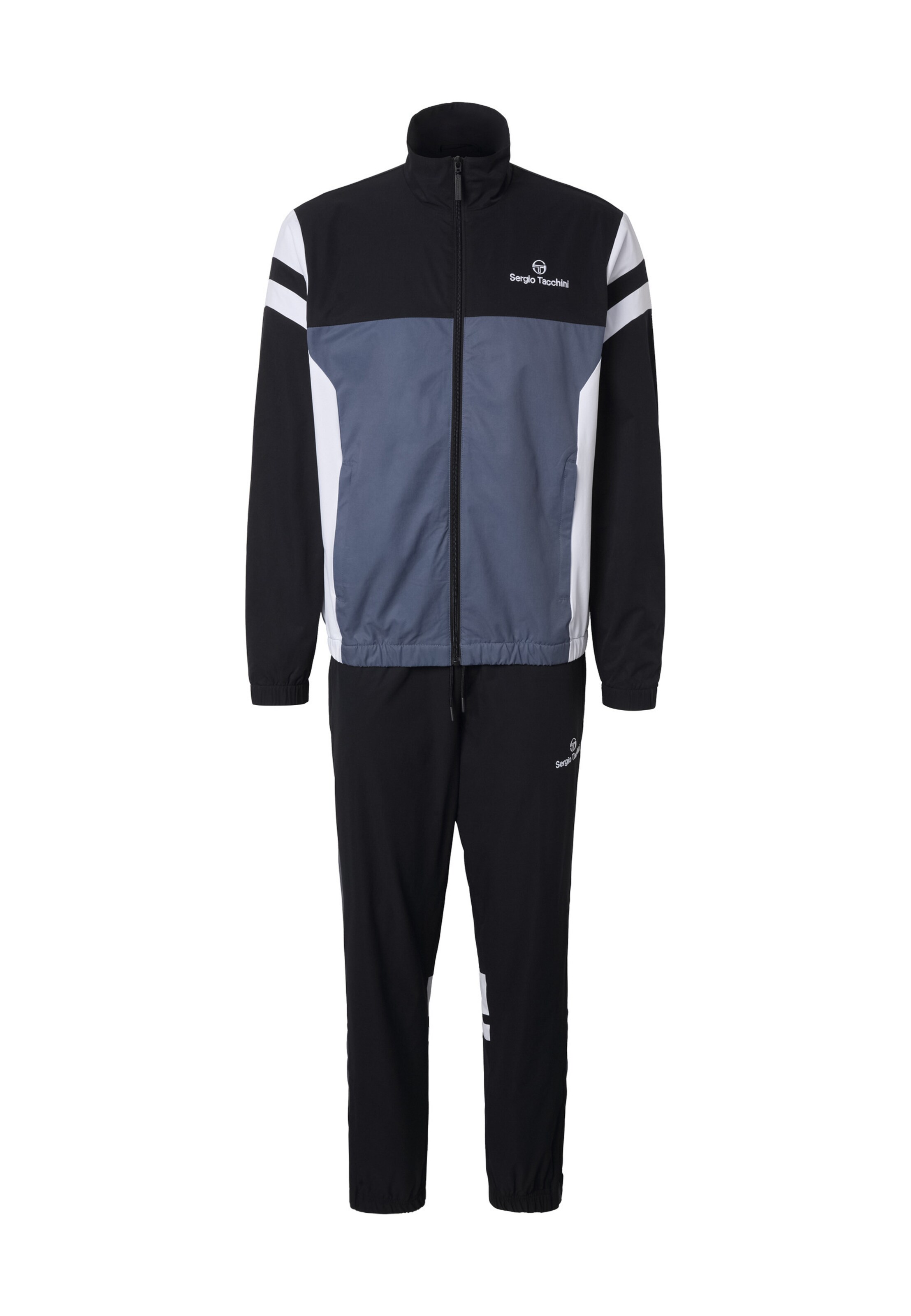 Sergio Tacchini Trainingsanzug in Schwarz: Vorderseite
