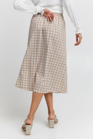 ICHI Skirt 'GRY' in Beige