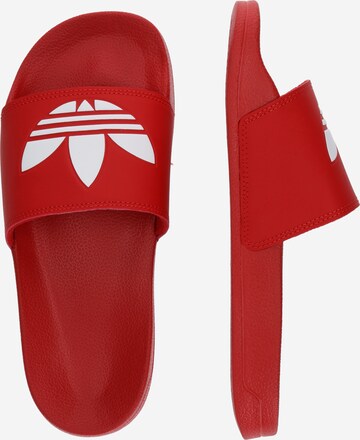 sarkans ADIDAS ORIGINALS Ādas čības 'Adilette Lite'