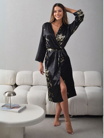 Orchibelle Dressing Gown in Black