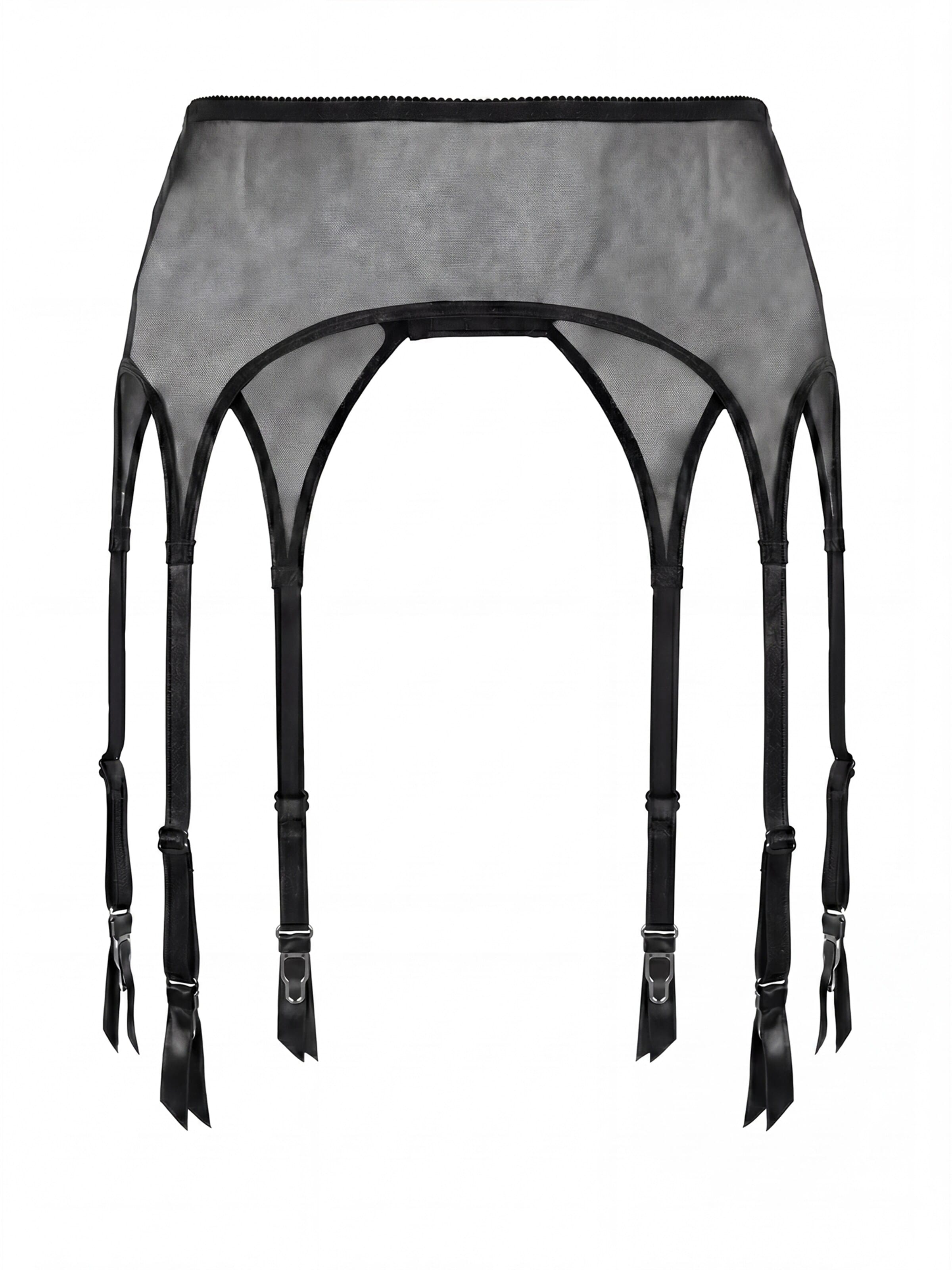 GLAMORY - Ligueros 'Garter Belt Strumpfgürtel' en negro: frente