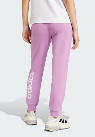 ADIDAS SPORTSWEAR Tapered Workout Pants 'Essentials' in Purple