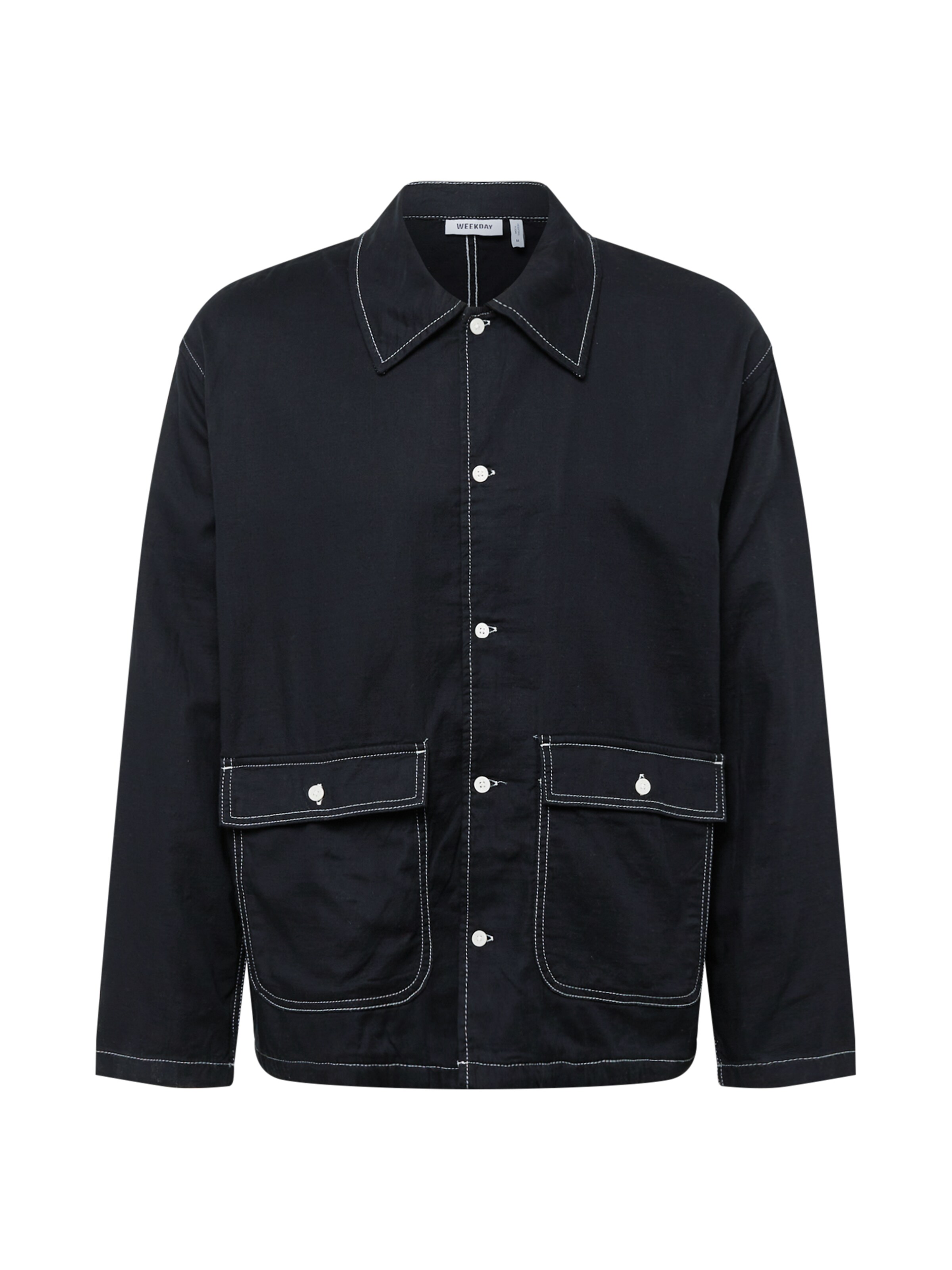 melns WEEKDAY Starpsezonu jaka 'Lucas': no priekšpuses