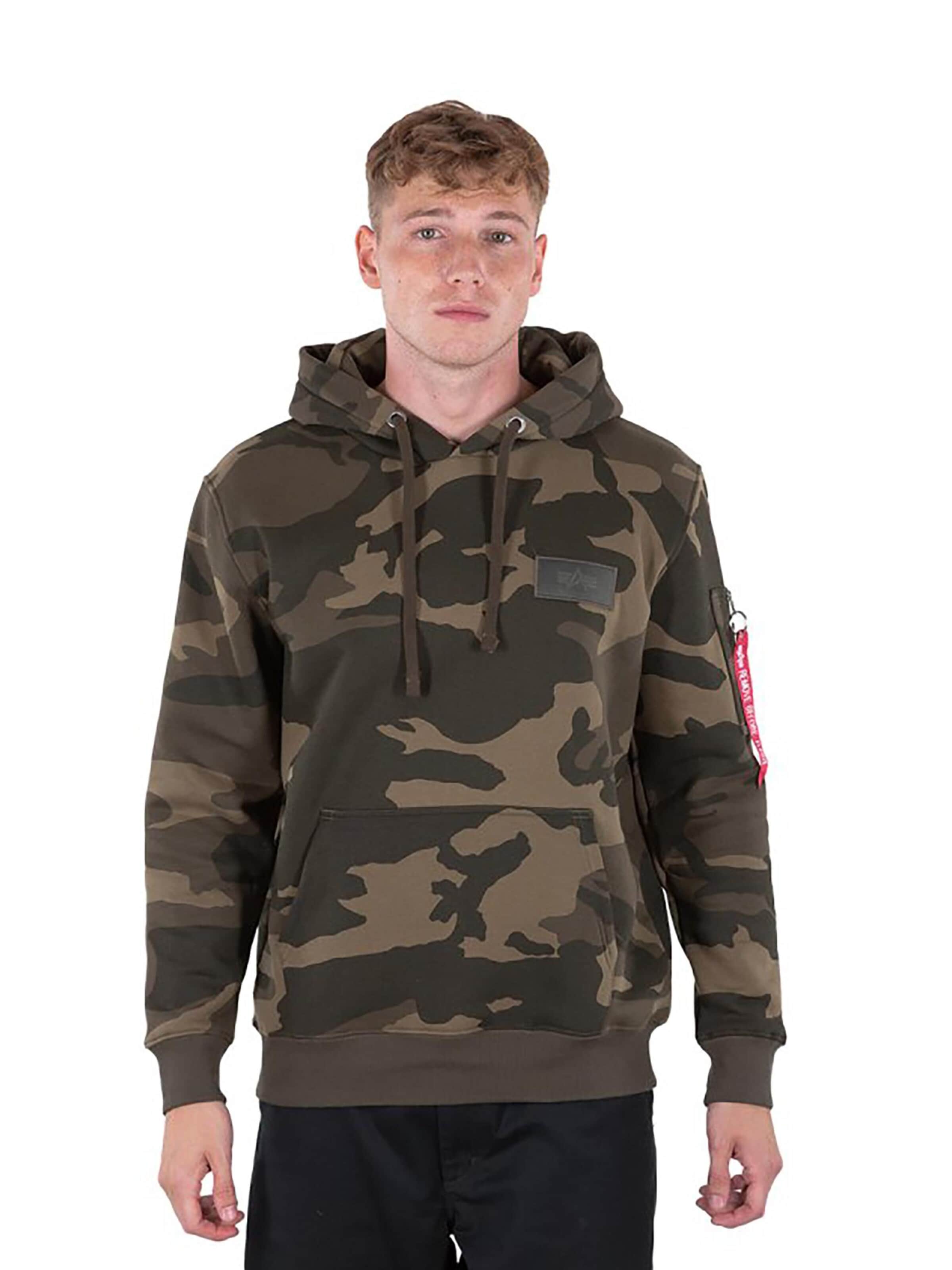 ALPHA INDUSTRIES Sweatshirt 'Back Print Camo'‌‌‌‌‌‌ in Mischfarben: Vorderseite