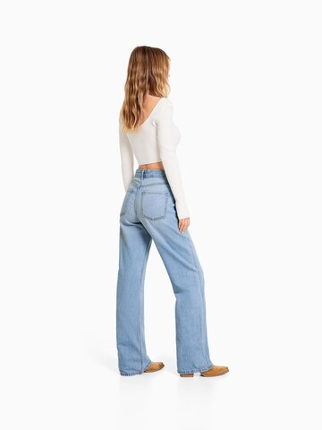 Bershka Wide leg Jeans i blå