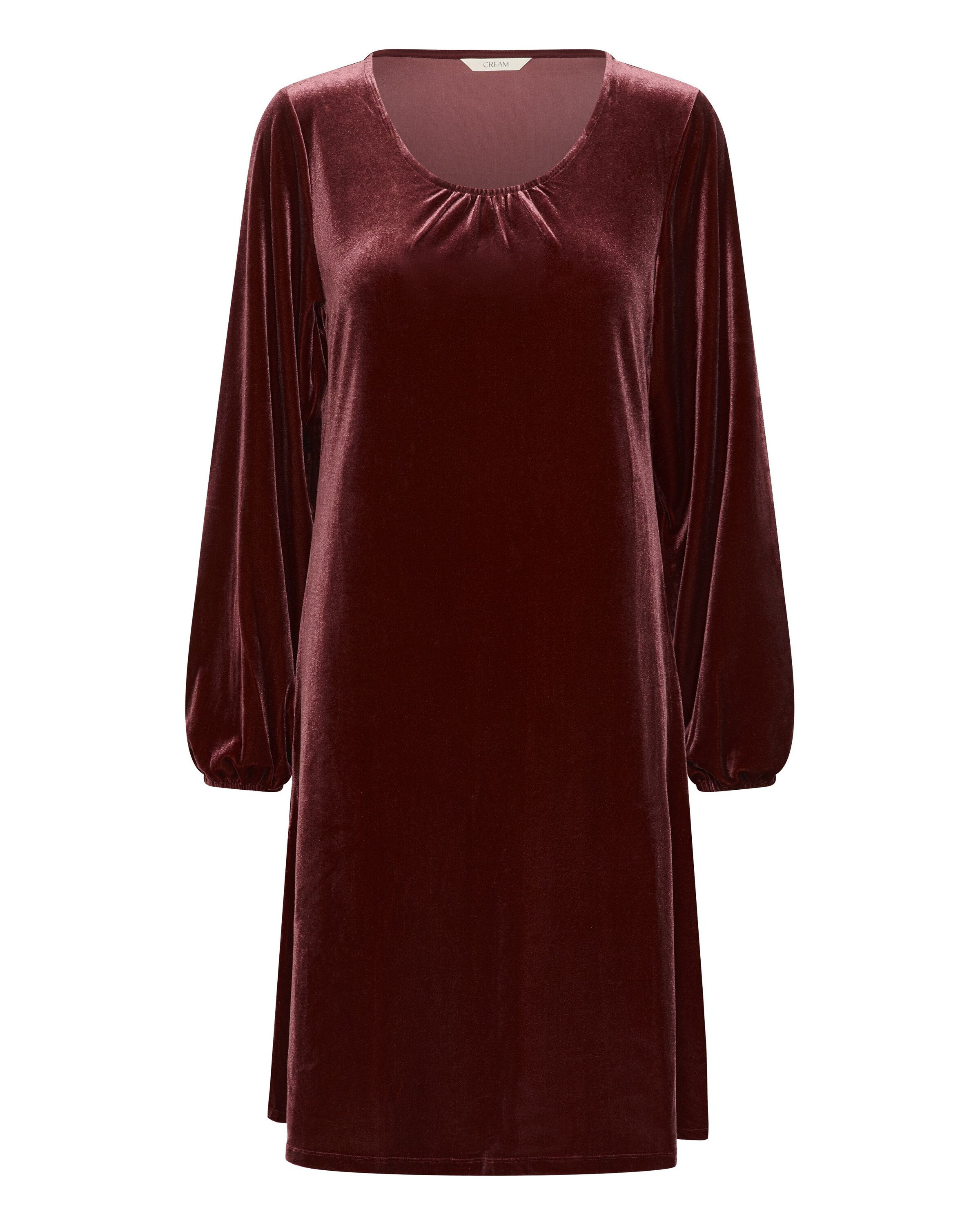 Cream Dress in Red: front