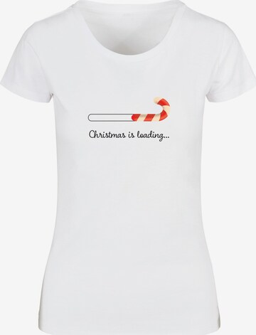 Merchcode Shirt 'Christmas Loading' in White: front