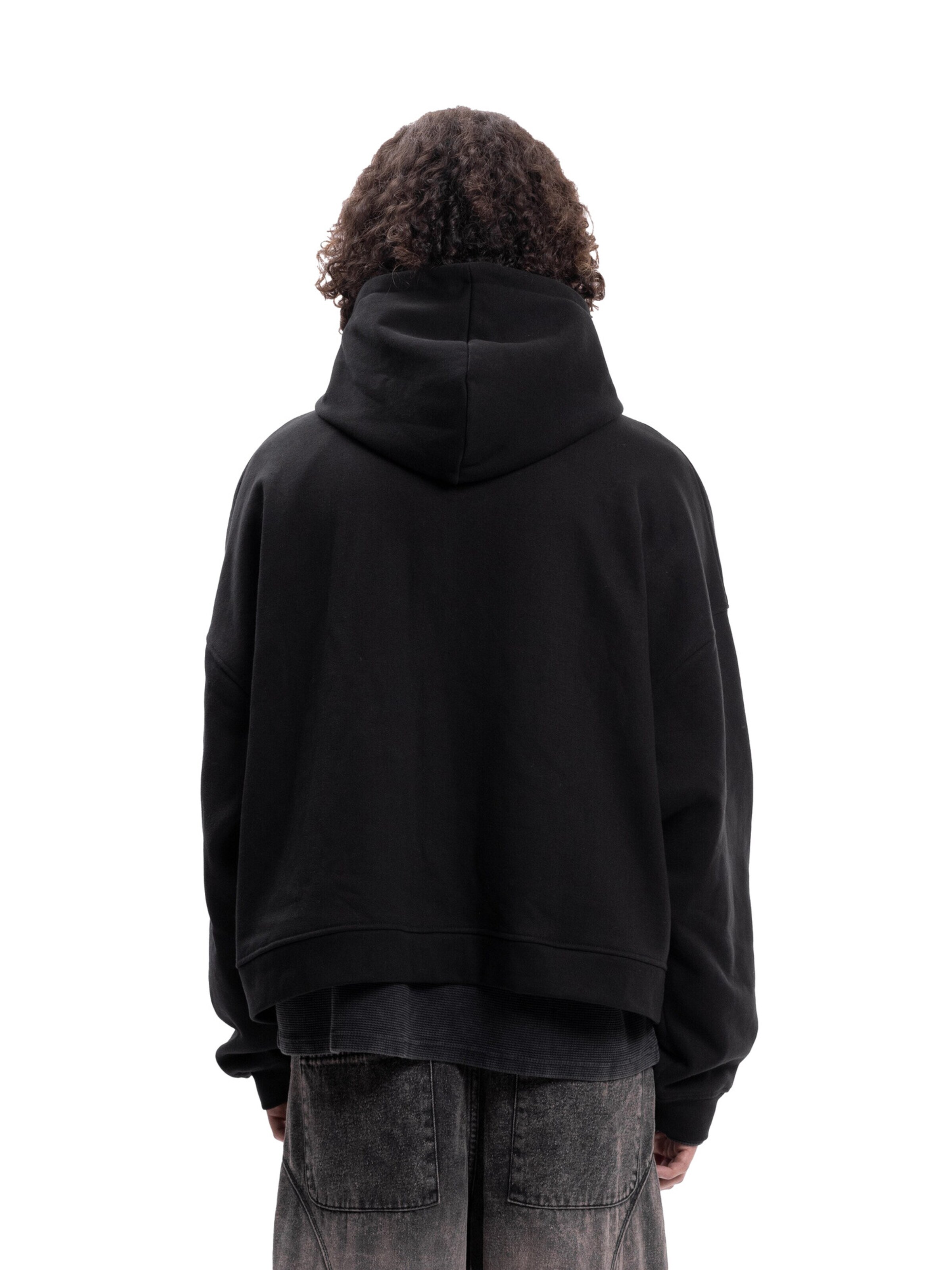 FAVELA Zip-Up Hoodie 'Double Aves' in Black