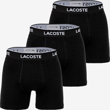 LACOSTE - Calzoncillo boxer en negro: frente