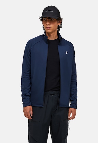 Veste en polaire PEAK PERFORMANCE en bleu : devant