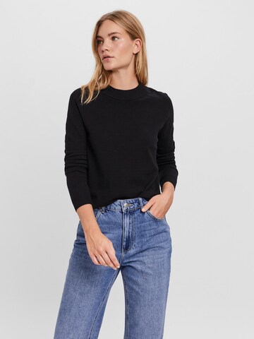 Pull-over 'HAPPINESS' VERO MODA en noir : devant