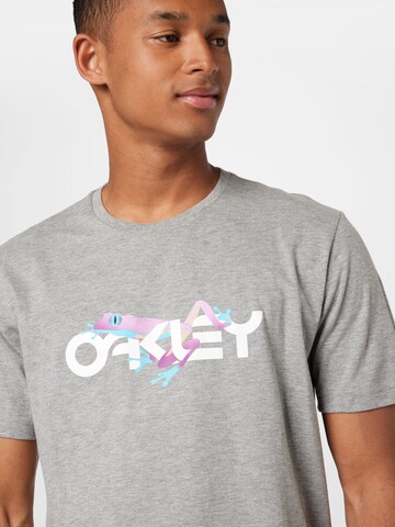 OAKLEY Sportshirt 'Retro Frog' in Grau