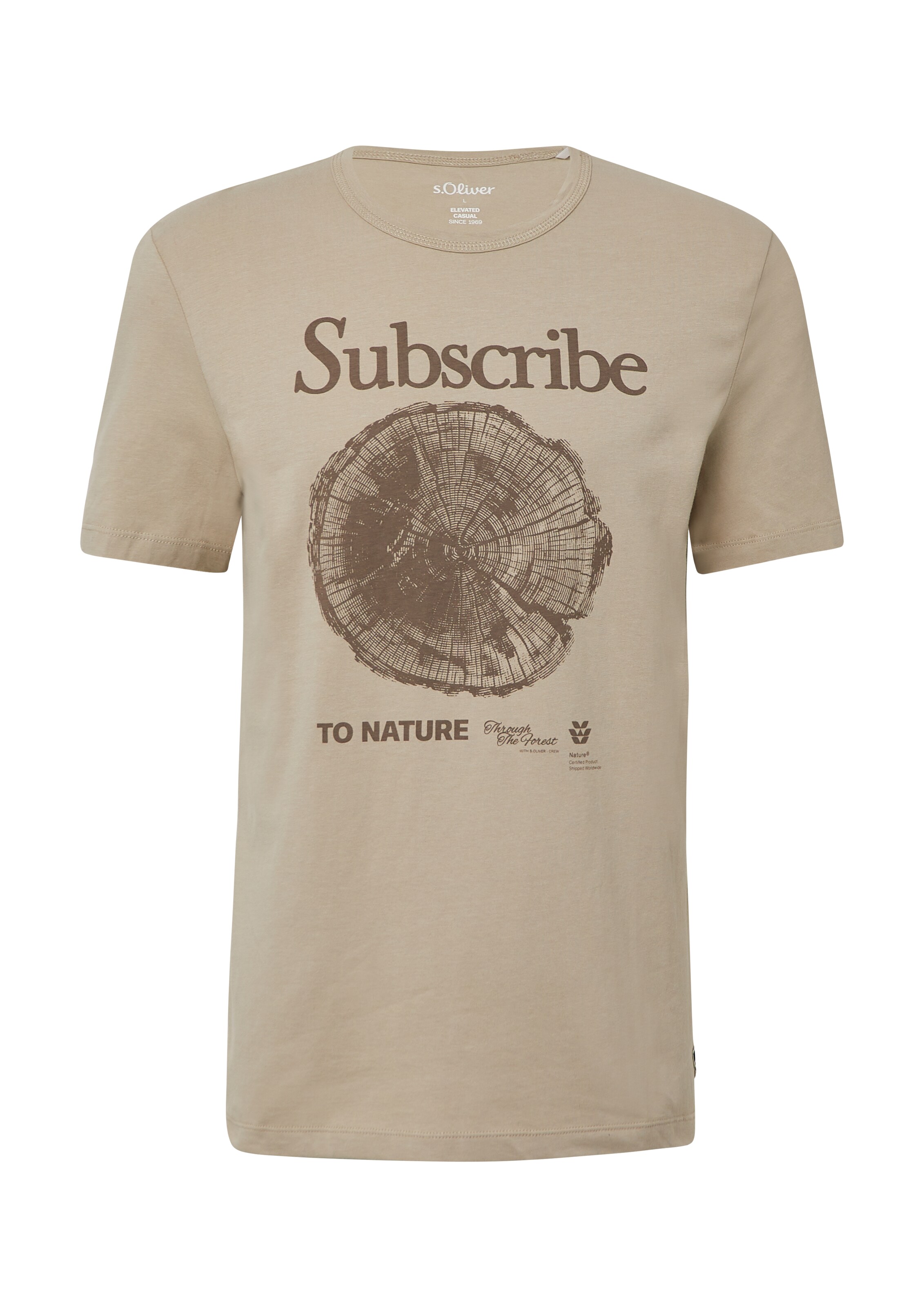 s.Oliver Shirt in Beige: front