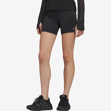 ADIDAS PERFORMANCE - Skinny Calças de desporto 'DailyRun' em preto: frente