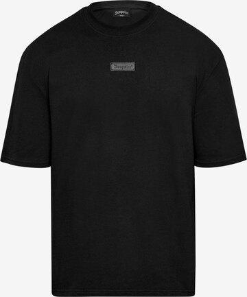 juoda Dropsize Marškinėliai: priekis