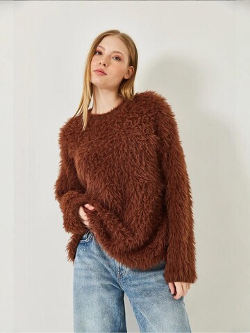Pull-over oversize Bianco Lucci en marron