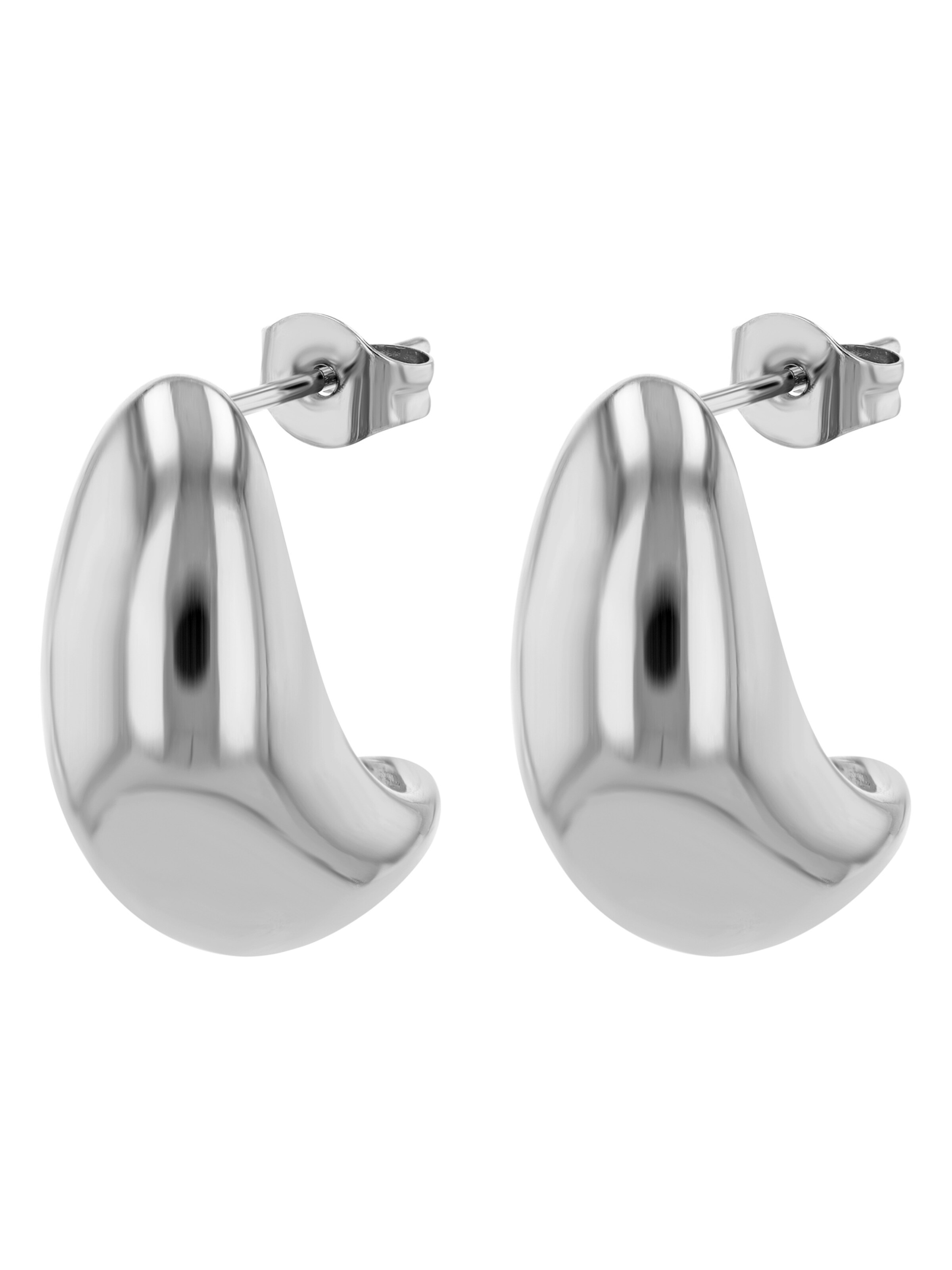 Akzent Ohrringe 'Ohrstecker Ohrringe Edelstahl silber Damen wasserfest'‌‌‌‌‌‌‌ in Silber