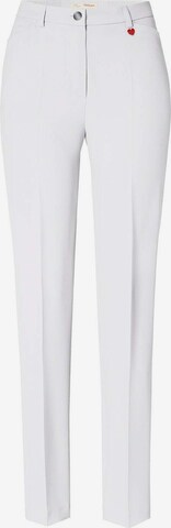 TONI Slim fit Pleated Pants in White: front
