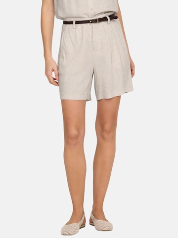 regular Pantaloni 'ONLY ONLSIESTA HW BELT LIN BL SHORT PNT NOOS SHORT' di ONLY in beige