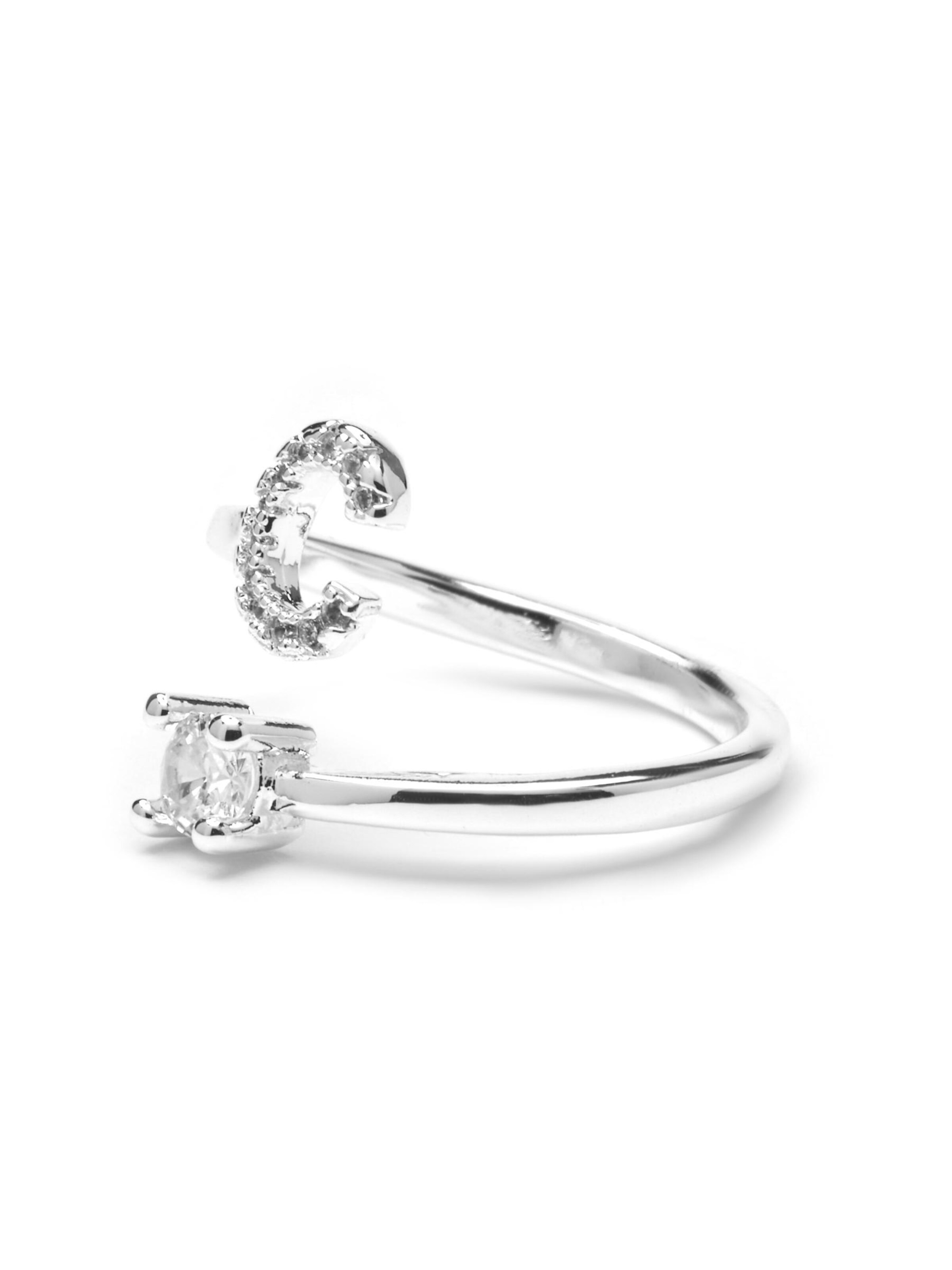 Luxenter Ring 'Alphabet C' in Silver