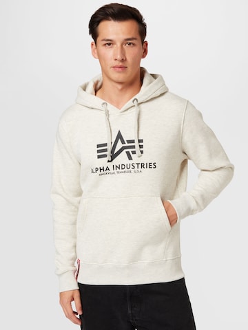 Bluză de molton de la ALPHA INDUSTRIES pe gri: față