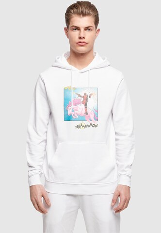 ABSOLUTE CULT Sweatshirt 'Deadpool - Unicorn Battle' in Wit: voorkant