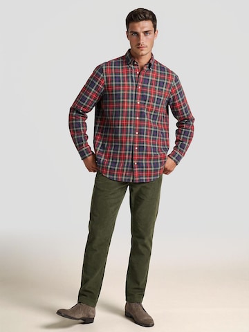 Steppin' out Slim fit Overhemd in Rood: voorkant