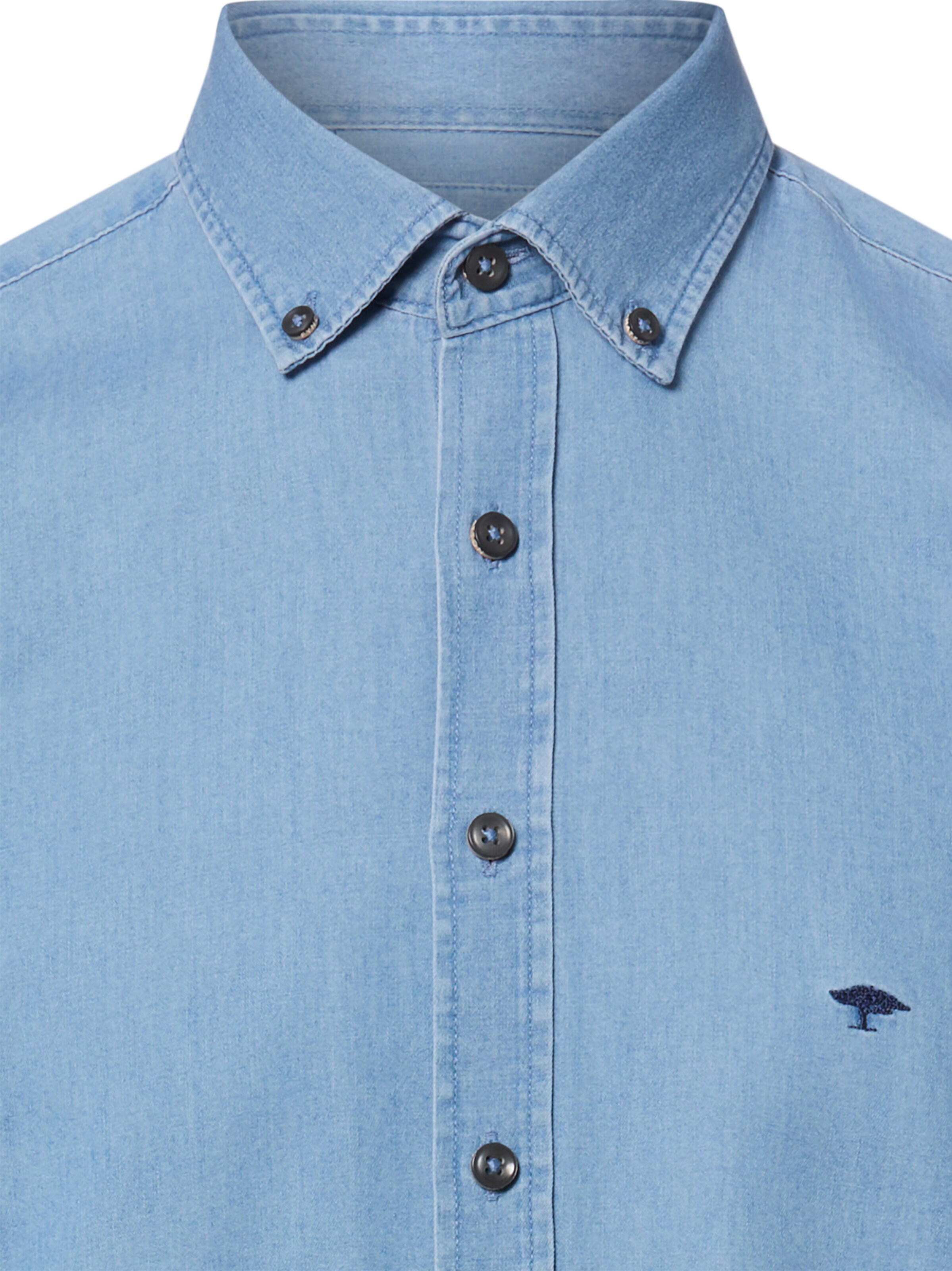 FYNCH-HATTON Comfort fit Button Up Shirt in Blue