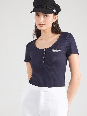 GUESS - Camiseta en azul: frente