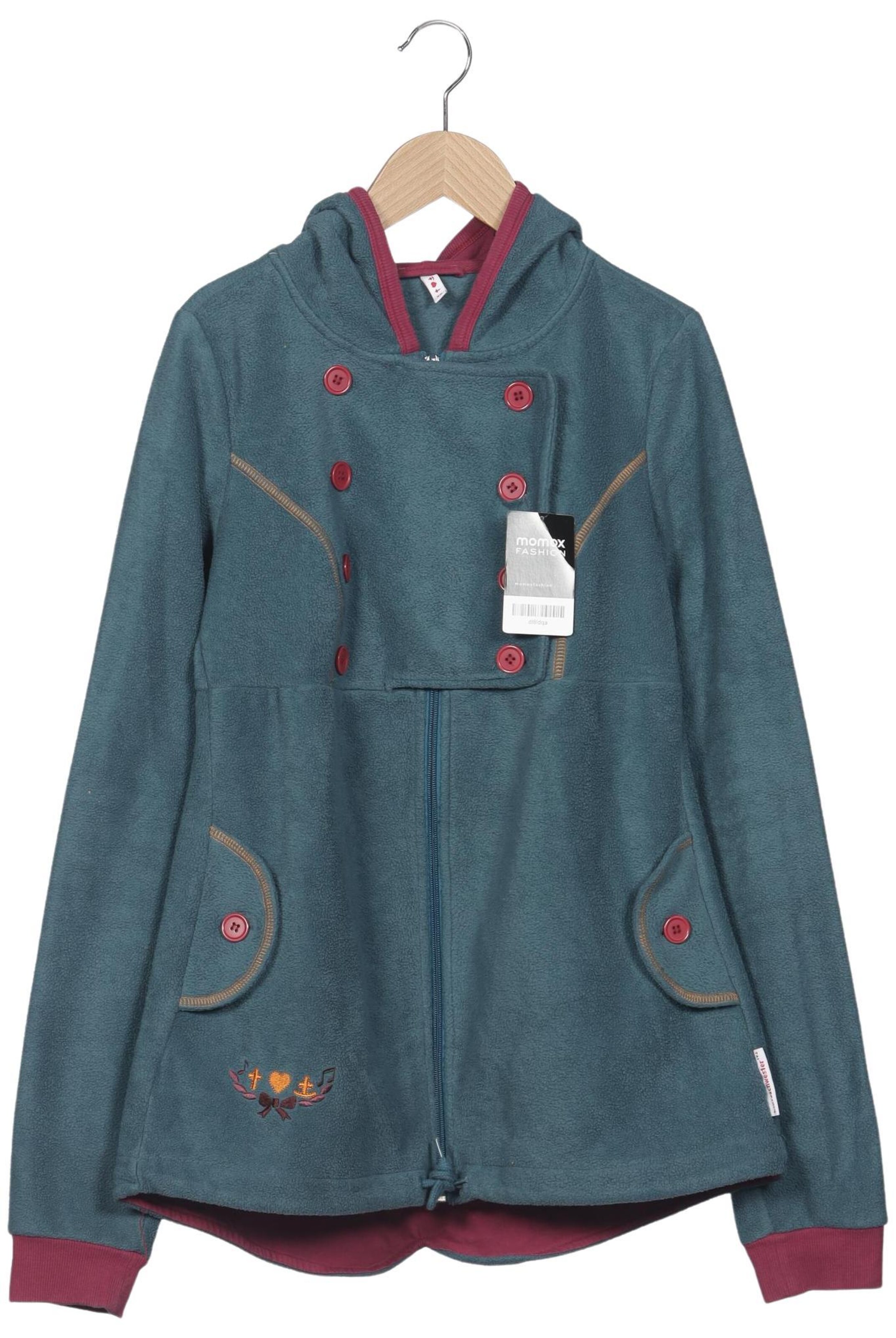 Blutsgeschwister Kapuzenpullover XS in Grün: Vorderseite