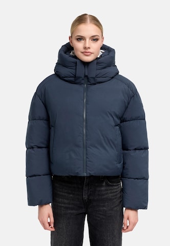 MARIKOO Winterjas 'Zilvaa 16' in Blauw: voorkant