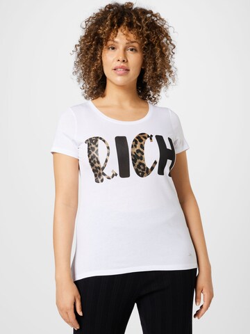 Key Largo T-Shirt 'RICH' in Weiß: Vorderseite