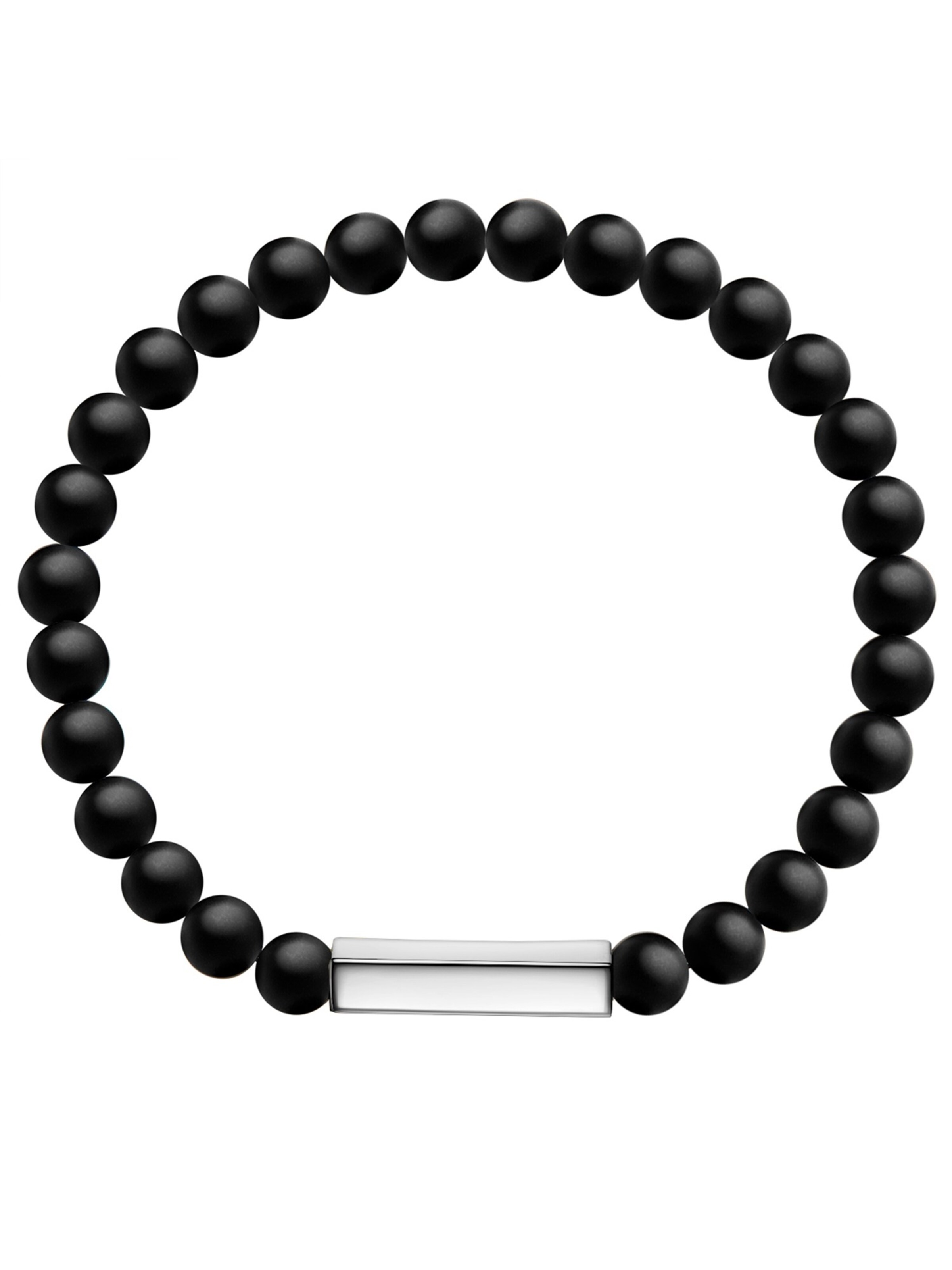 Männerglanz Armband in Zwart: voorkant