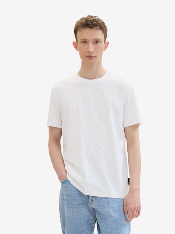 T-Shirt TOM TAILOR DENIM en blanc : devant