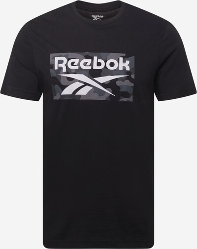 Reebok Sport Sportshirt in grau / graumeliert / schwarz / weiß, Produktansicht