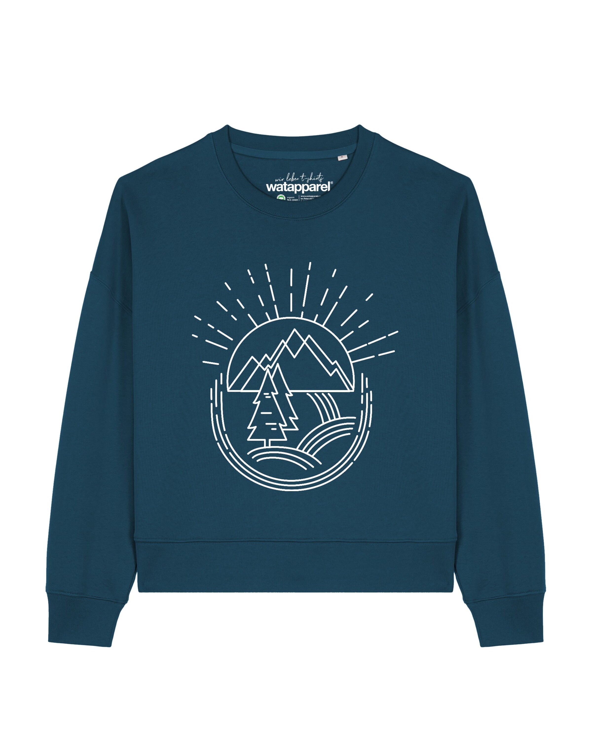 Sweat-shirt 'Natur ist schön ' Watapparel en vert : devant