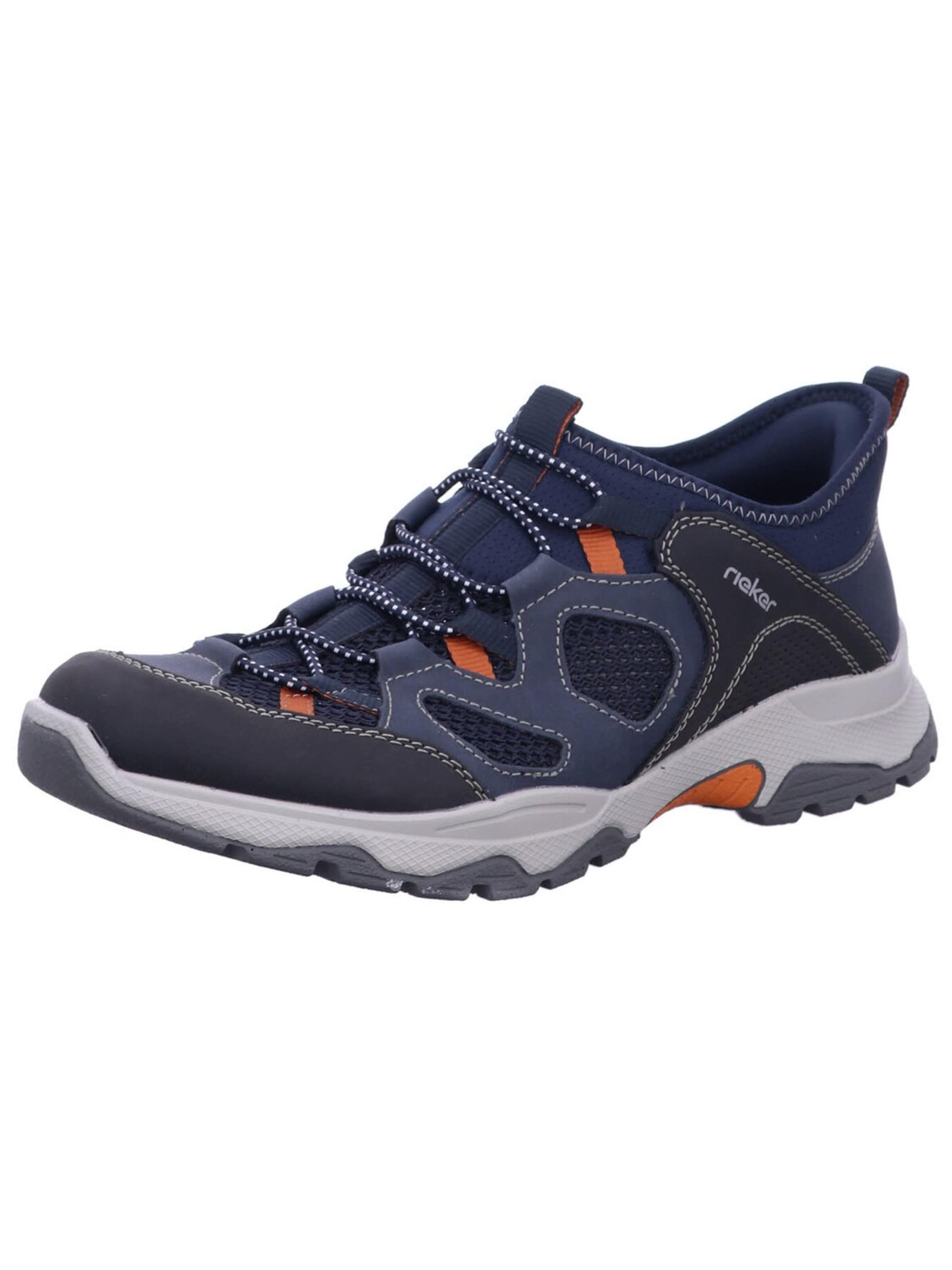 Pantoufle 'Slipper Herren B8350 14 Leder-Mix in blau' Rieker en bleu : devant