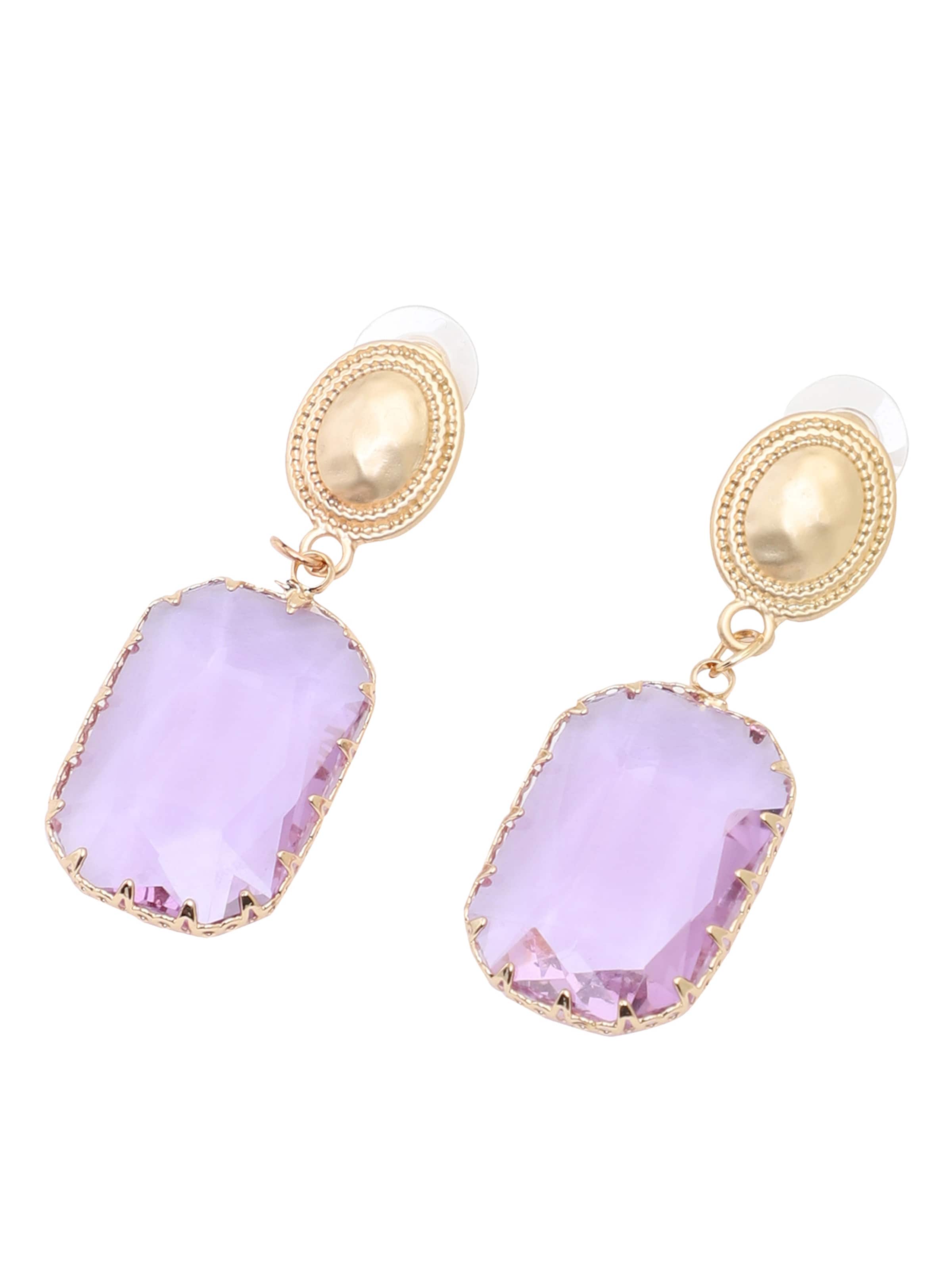 Orecchini 'Amity' di SOHI in lilla: frontale