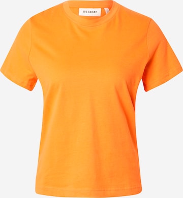 WEEKDAY Shirt 'Lean' in Orange: front