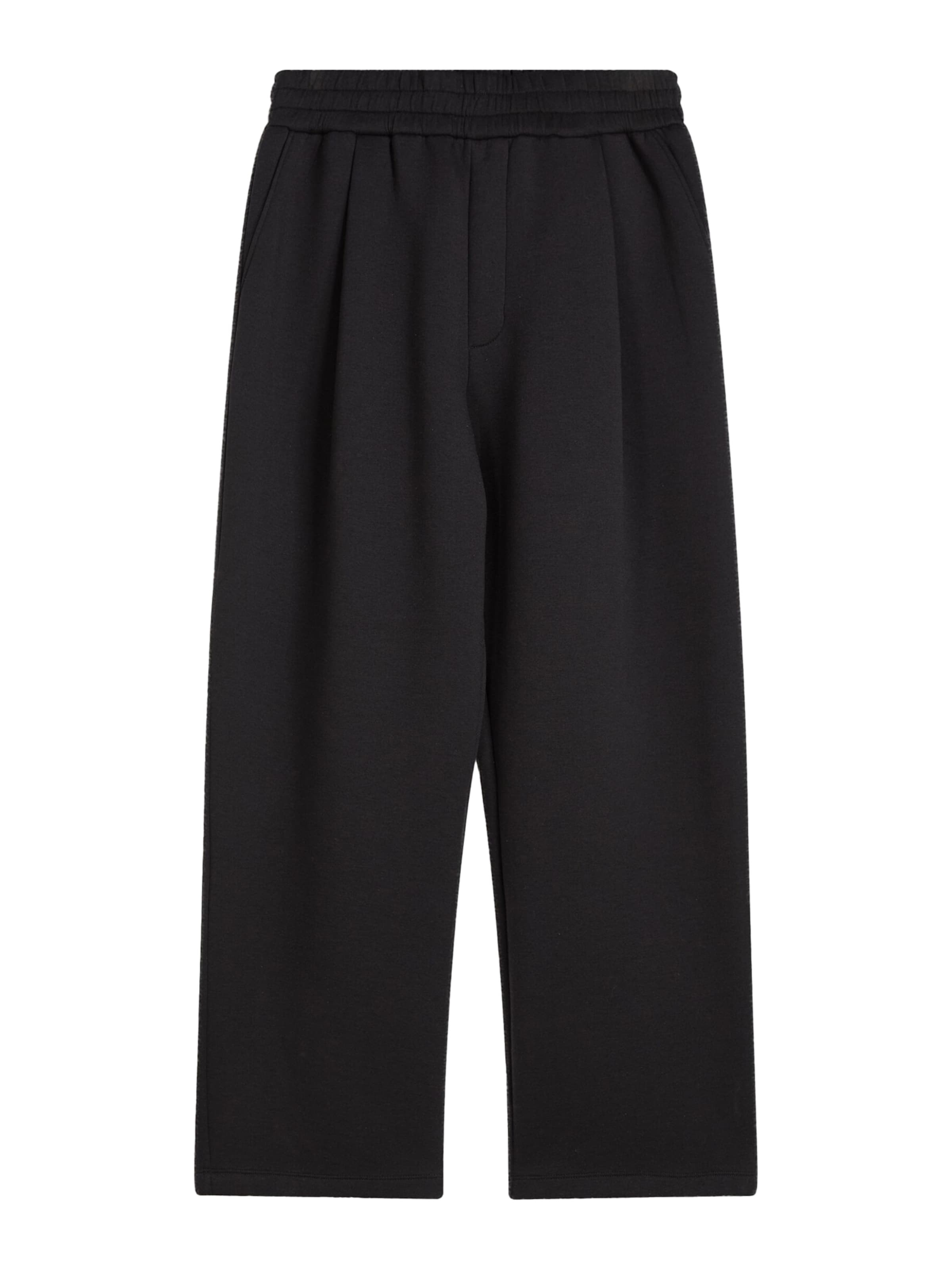 Bershka Loosefit Bandplooibroek in Zwart: voorkant