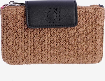 Amichi - Cartera 'Cartera para mujer Sunny de fibras naturales y cierre de solapa y cremallera' en marrón: frente