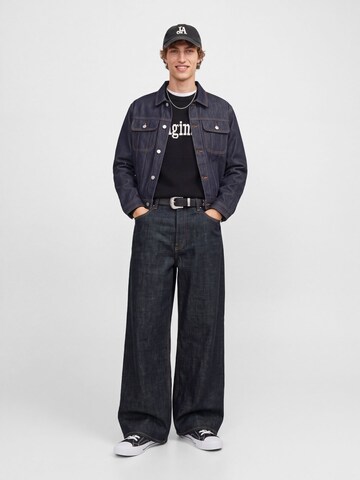 JACK & JONES Wide leg Jeans 'DAVE' in Blauw